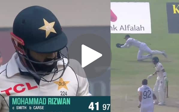 [Watch] Rizwan Fails Again As Carse Removes Him With A Classical Test Match Delivery